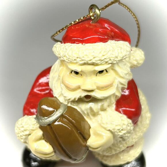 3ct Sports Santa Claus Holiday Figure Christmas Tree Ornament Golf Bat Football - Picture 3 of 9